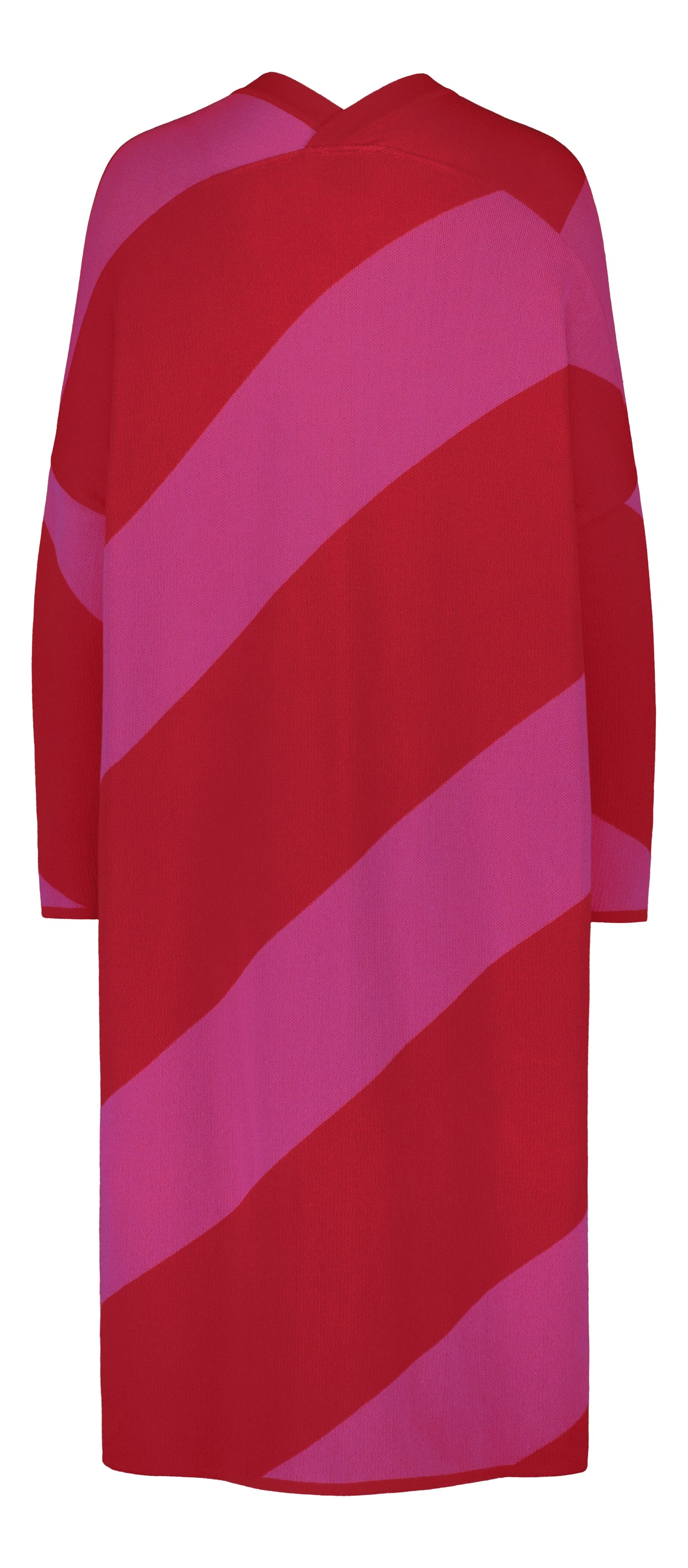 Knit cardigan, diagonal stripe