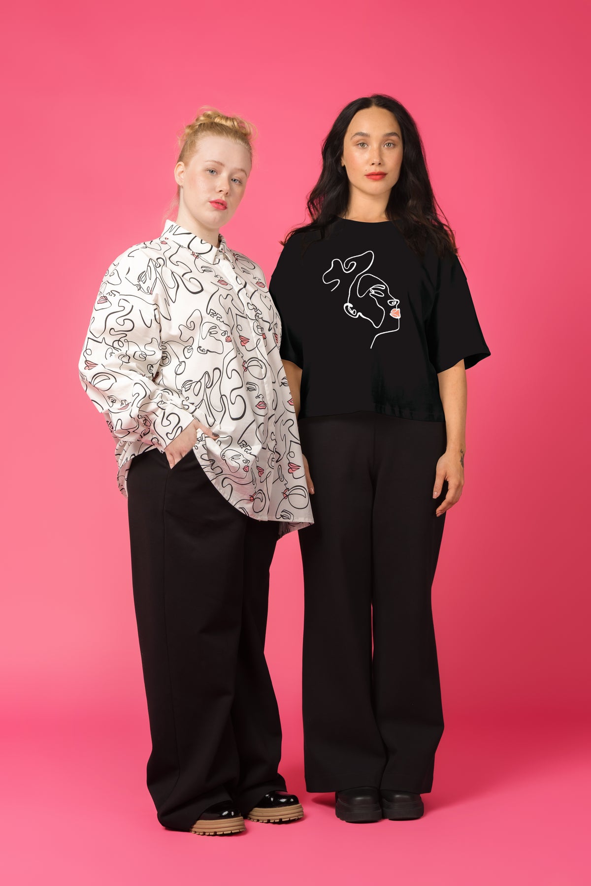 DRIFT t-shirt, lipstick, black