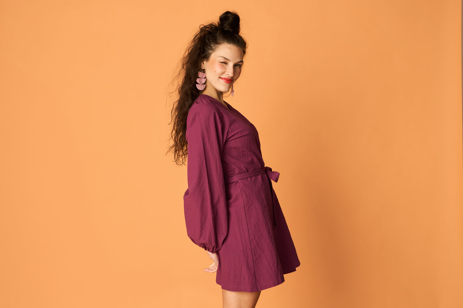 PUFF WRAP -mekko, Grape Purple