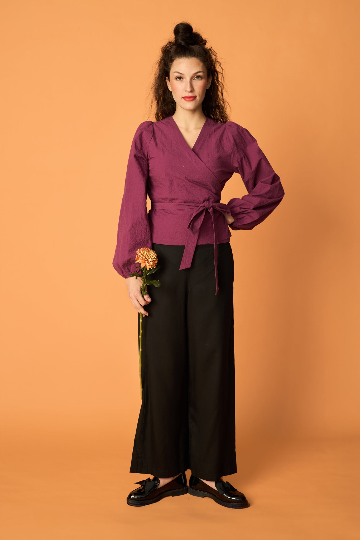 PUFF WRAP -paita, Grape Purple