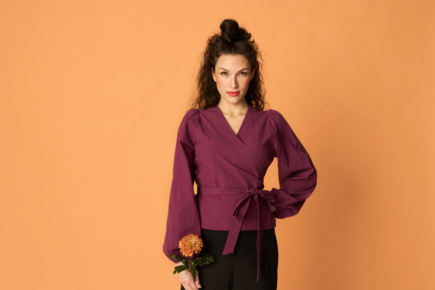 PUFF WRAP -paita, Grape Purple