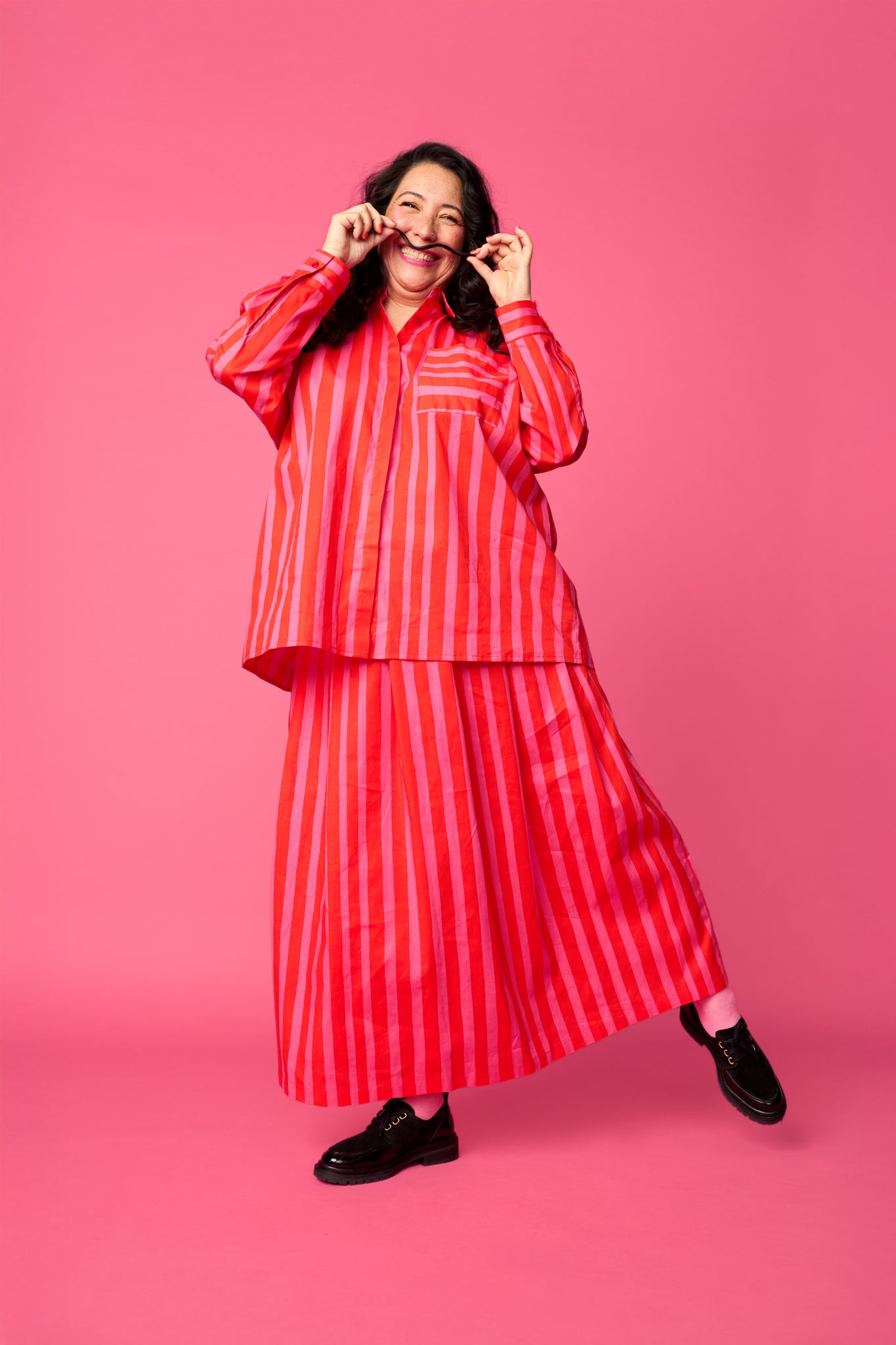 FRESH OVERSIZED -paita, Paris stripe pink