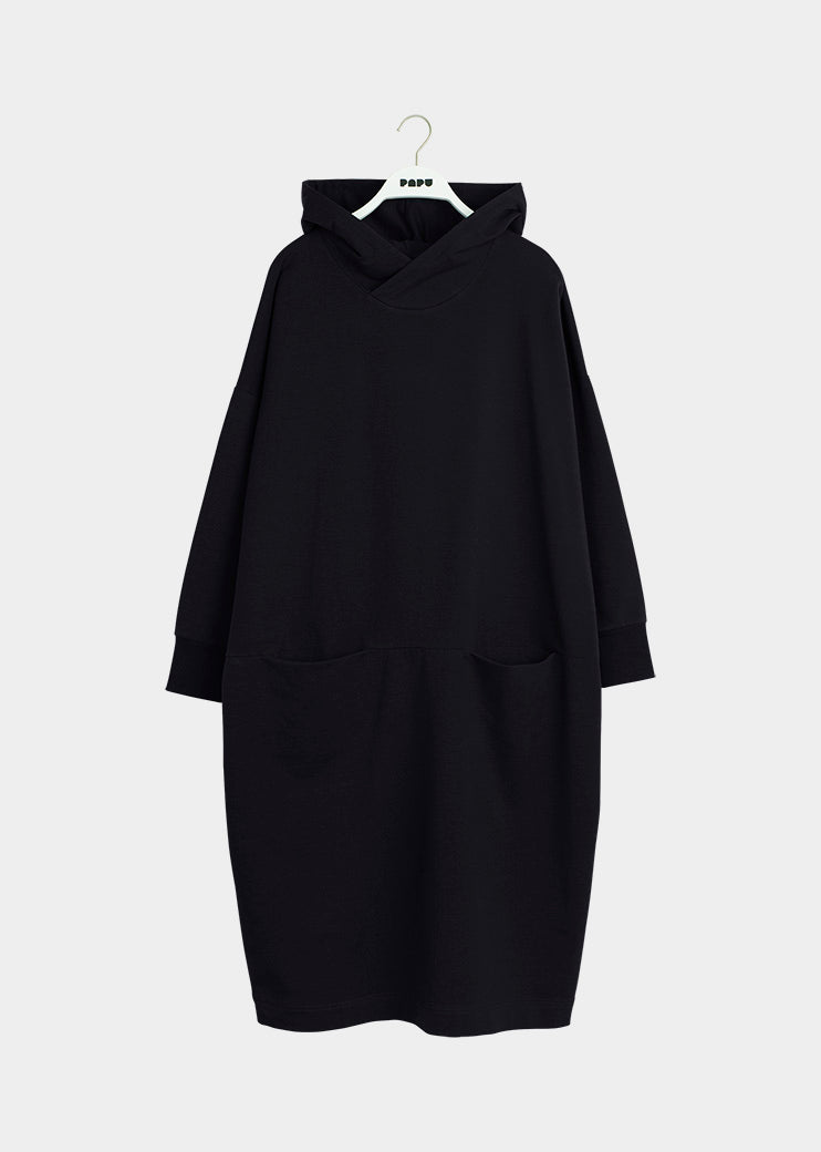 OUTLET: GIANT HOODIE -mekko, Musta