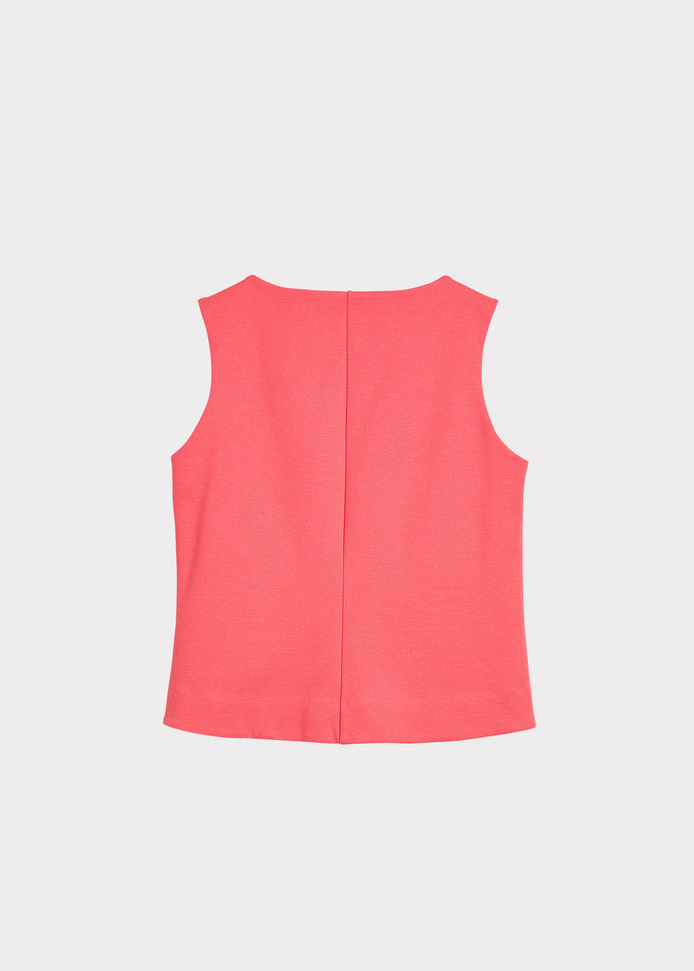 OUTLET: BOAT NECK TOP, Coral Red